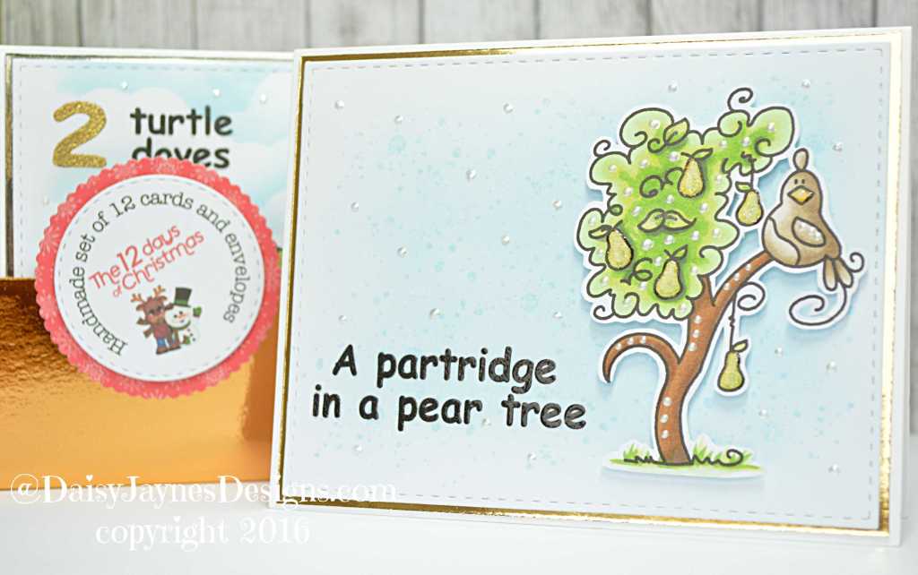 Christmas card series 2016 #1…a partridge in a pear tree…