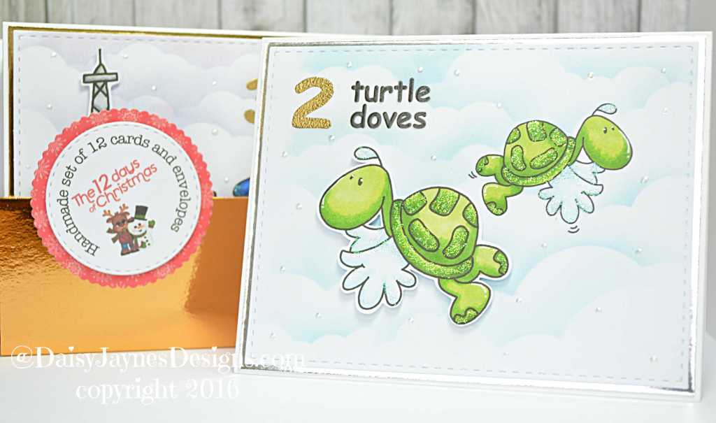 Christmas card series 2016 #2…Two turtle doves…